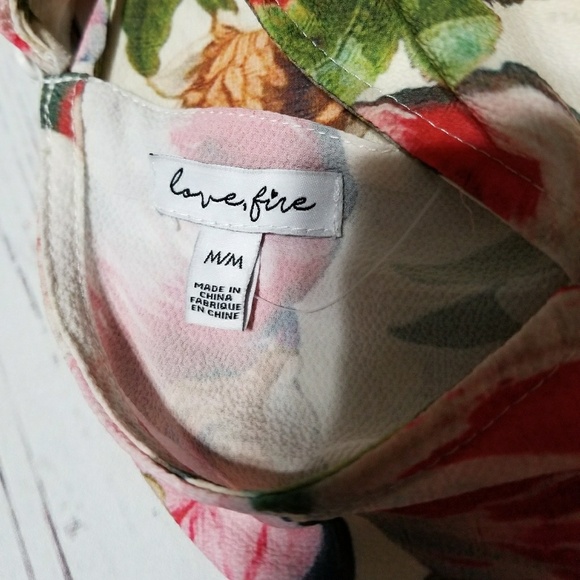 LOVE, FIRE Cream Floral Layered Top - Picture 6 of 8